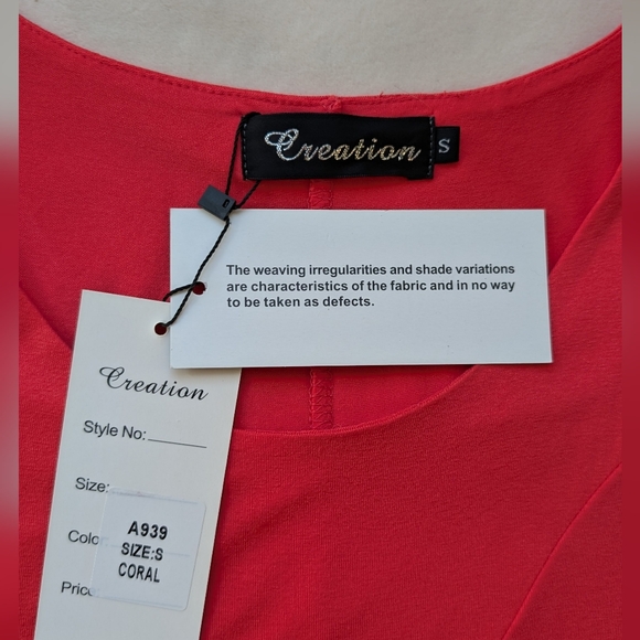 Creation Coral Sleeveless Layered Midi Dress Feminine Minimalist Size S - Picture 5 of 11